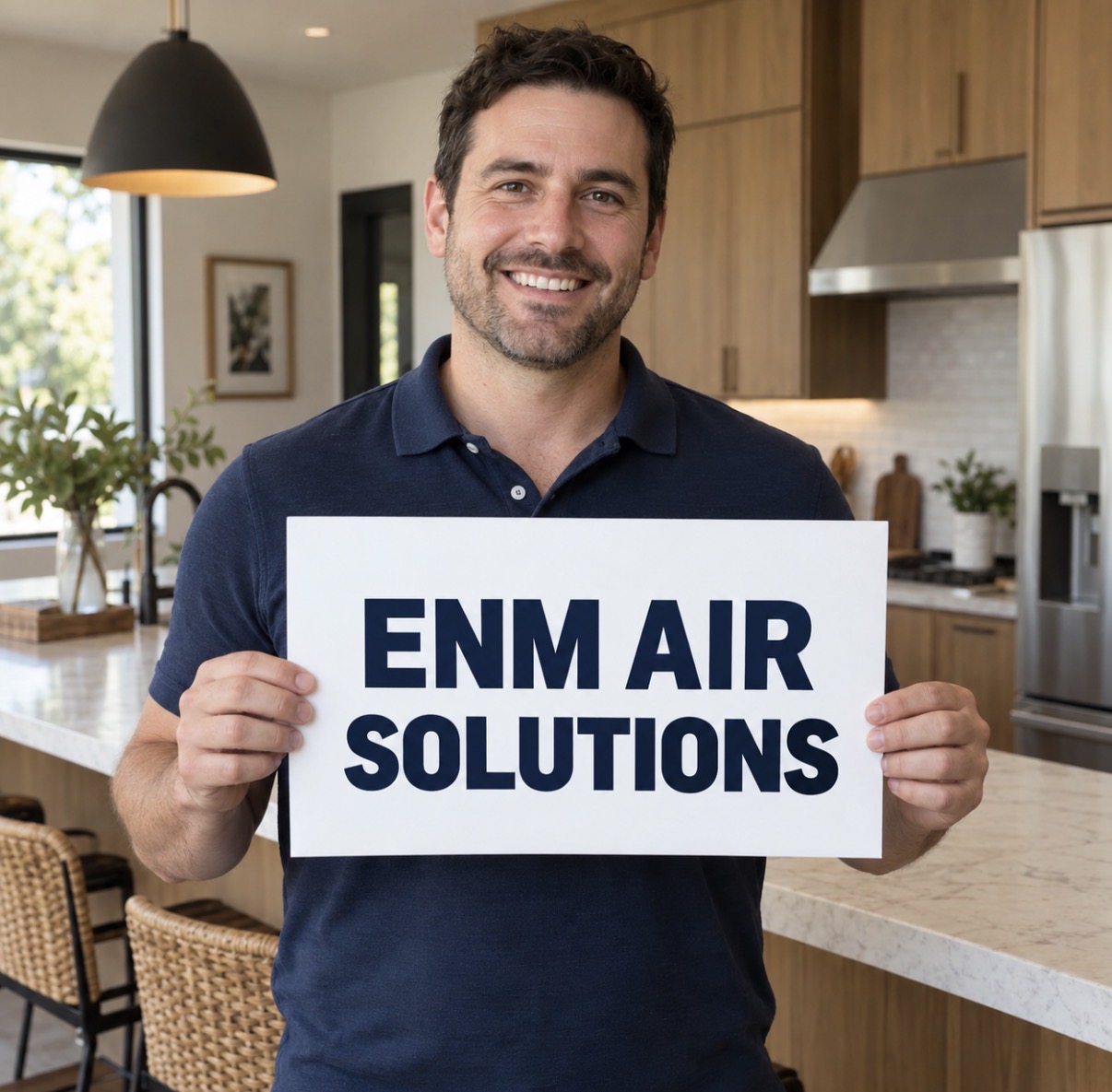 ENM Air Solutions brand portrait in a modern kitchen