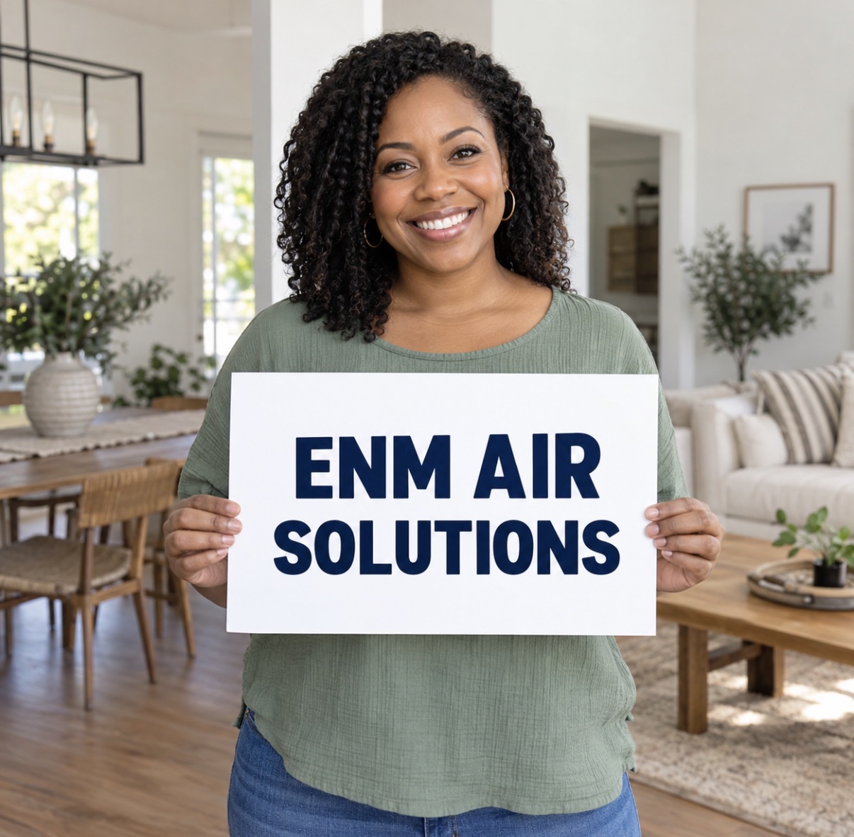 ENM Air Solutions brand portrait in a family kitchen